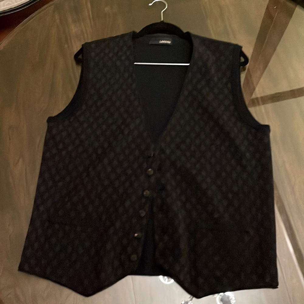 ❤️ Lardini Vest Italian Superfine 💯 Wool Luxurious Feel Size IT 56 / Fits US L